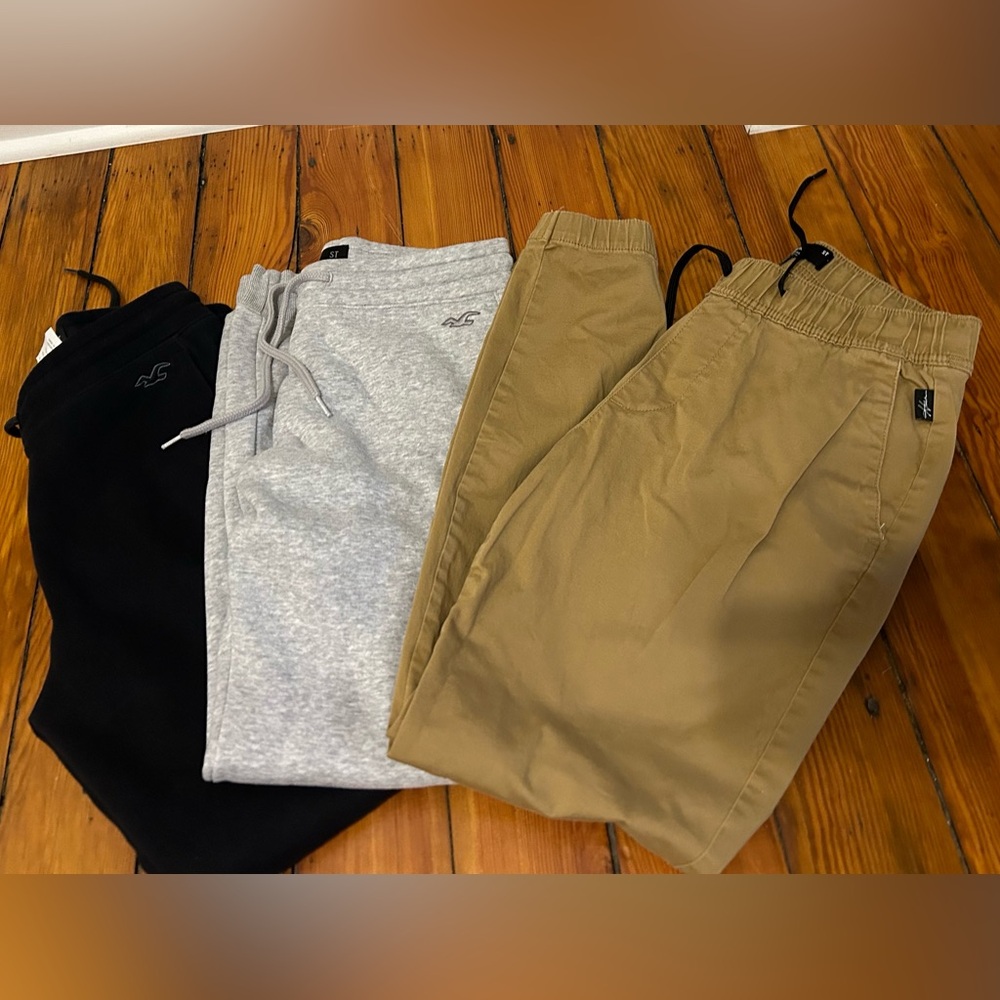 Hollister Guys Jogger Style Sweatpants and Kahki Joggers